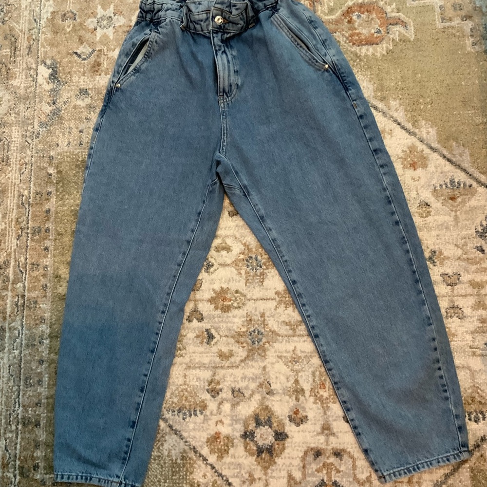 Zara Paperbag Waist Denim size 6